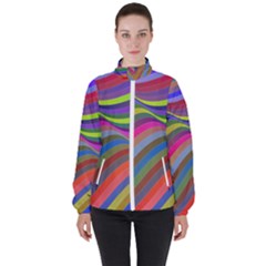 Psychedelic Surreal Background Women s High Neck Windbreaker by Askadina