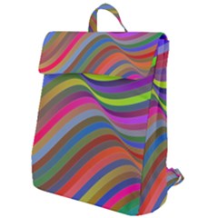 Psychedelic Surreal Background Flap Top Backpack