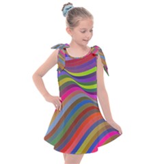 Psychedelic Surreal Background Kids  Tie Up Tunic Dress by Askadina