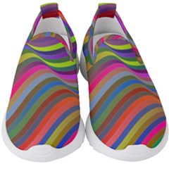 Psychedelic Surreal Background Kids  Slip On Sneakers by Askadina