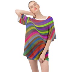 Psychedelic Surreal Background Oversized Chiffon Top by Askadina