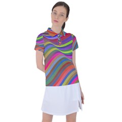 Psychedelic Surreal Background Women s Polo T-shirt