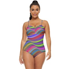 Psychedelic Surreal Background Retro Full Coverage Swimsuit by Askadina