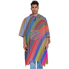 Psychedelic Surreal Background Men s Hooded Rain Ponchos by Askadina