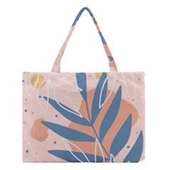 Summer Pattern Tropical Design Nature Green Plant Medium Tote Bag