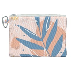 Summer Pattern Tropical Design Nature Green Plant Canvas Cosmetic Bag (xl)