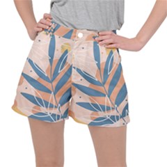 Summer Pattern Tropical Design Nature Green Plant Women s Ripstop Shorts