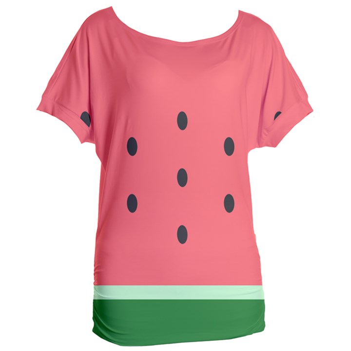 Watermelon Melon Fruit Healthy Food Meal Breakfast Lunch Juice Lemonade Summer Women s Oversized T-Shirt