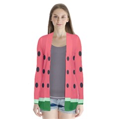 Watermelon Melon Fruit Healthy Food Meal Breakfast Lunch Juice Lemonade Summer Drape Collar Cardigan