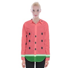 Watermelon Melon Fruit Healthy Food Meal Breakfast Lunch Juice Lemonade Summer Womens Long Sleeve Shirt