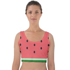 Watermelon Melon Fruit Healthy Food Meal Breakfast Lunch Juice Lemonade Summer Velvet Crop Top