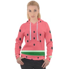 Watermelon Melon Fruit Healthy Food Meal Breakfast Lunch Juice Lemonade Summer Women s Overhead Hoodie by Maspions