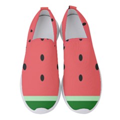 Watermelon Melon Fruit Healthy Food Meal Breakfast Lunch Juice Lemonade Summer Women s Slip On Sneakers by Maspions