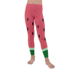 Watermelon Melon Fruit Healthy Food Meal Breakfast Lunch Juice Lemonade Summer Kids  Lightweight Velour Leggings by Maspions