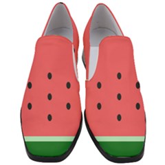 Watermelon Melon Fruit Healthy Food Meal Breakfast Lunch Juice Lemonade Summer Women Slip On Heel Loafers by Maspions