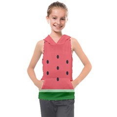 Watermelon Melon Fruit Healthy Food Meal Breakfast Lunch Juice Lemonade Summer Kids  Sleeveless Hoodie by Maspions