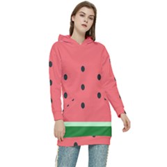 Watermelon Melon Fruit Healthy Food Meal Breakfast Lunch Juice Lemonade Summer Women s Long Oversized Pullover Hoodie