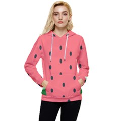 Watermelon Melon Fruit Healthy Food Meal Breakfast Lunch Juice Lemonade Summer Women s Lightweight Drawstring Hoodie