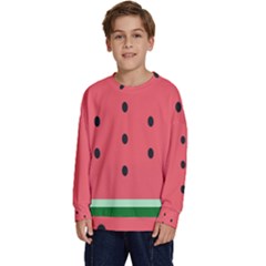 Watermelon Melon Fruit Healthy Food Meal Breakfast Lunch Juice Lemonade Summer Kids  Crewneck Sweatshirt by Maspions