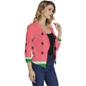 Watermelon Melon Fruit Healthy Food Meal Breakfast Lunch Juice Lemonade Summer Women s Casual 3/4 Sleeve Spring Jacket View3