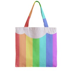 Rainbow Cloud Background Pastel Template Multi Coloured Abstract Zipper Grocery Tote Bag