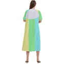 Rainbow Cloud Background Pastel Template Multi Coloured Abstract Women s Cotton Short Sleeve Nightgown View4