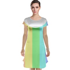 Rainbow Cloud Background Pastel Template Multi Coloured Abstract Cap Sleeve Nightdress