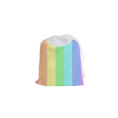 Rainbow Cloud Background Pastel Template Multi Coloured Abstract Drawstring Pouch (xs)