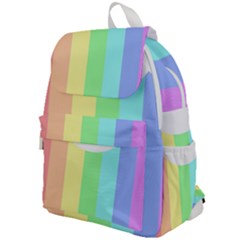 Rainbow Cloud Background Pastel Template Multi Coloured Abstract Top Flap Backpack