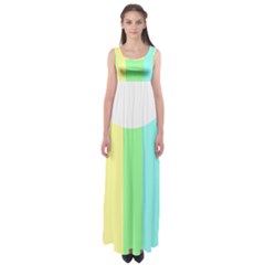 Rainbow Cloud Background Pastel Template Multi Coloured Abstract Empire Waist Maxi Dress