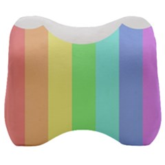 Rainbow Cloud Background Pastel Template Multi Coloured Abstract Velour Head Support Cushion