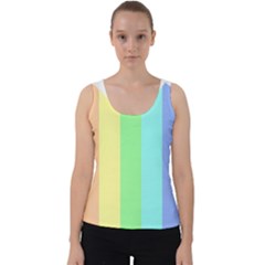 Rainbow Cloud Background Pastel Template Multi Coloured Abstract Velvet Tank Top by Maspions