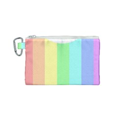 Rainbow Cloud Background Pastel Template Multi Coloured Abstract Canvas Cosmetic Bag (small)