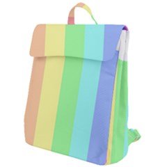 Rainbow Cloud Background Pastel Template Multi Coloured Abstract Flap Top Backpack