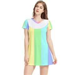 Rainbow Cloud Background Pastel Template Multi Coloured Abstract Women s Sports Skirt