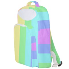 Rainbow Cloud Background Pastel Template Multi Coloured Abstract Double Compartment Backpack