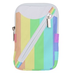 Rainbow Cloud Background Pastel Template Multi Coloured Abstract Belt Pouch Bag (large)