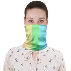 Rainbow Cloud Background Pastel Template Multi Coloured Abstract Face Covering Bandana (adult) by Maspions