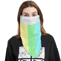 Rainbow Cloud Background Pastel Template Multi Coloured Abstract Face Covering Bandana (triangle)