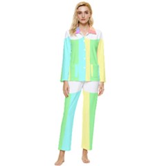 Rainbow Cloud Background Pastel Template Multi Coloured Abstract Womens  Long Sleeve Velvet Pocket Pajamas Set by Maspions