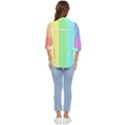 Rainbow Cloud Background Pastel Template Multi Coloured Abstract Women s Quarter Sleeve Pocket Shirt View4