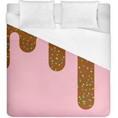 Ice Cream Dessert Food Cake Chocolate Sprinkles Sweet Colorful Drip Sauce Cute Duvet Cover (king Size) by Maspions