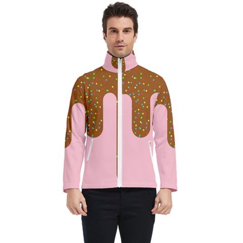 Ice Cream Dessert Food Cake Chocolate Sprinkles Sweet Colorful Drip Sauce Cute Men s Bomber Jacket by Maspions