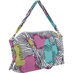 Lines Line Art Pastel Abstract Multicoloured Surfaces Art Canvas Crossbody Bag