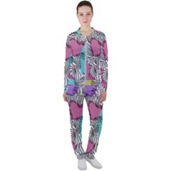 Lines Line Art Pastel Abstract Multicoloured Surfaces Art Casual Jacket And Pants Set