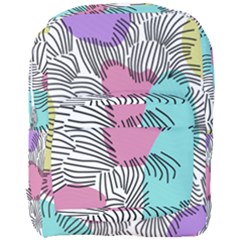 Lines Line Art Pastel Abstract Multicoloured Surfaces Art Full Print Backpack