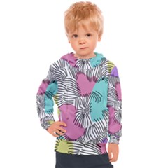 Lines Line Art Pastel Abstract Multicoloured Surfaces Art Kids  Hooded Pullover by Maspions