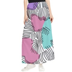 Lines Line Art Pastel Abstract Multicoloured Surfaces Art Maxi Chiffon Skirt