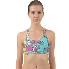 Lines Line Art Pastel Abstract Multicoloured Surfaces Art Back Web Sports Bra