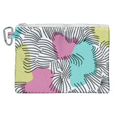 Lines Line Art Pastel Abstract Multicoloured Surfaces Art Canvas Cosmetic Bag (xl)